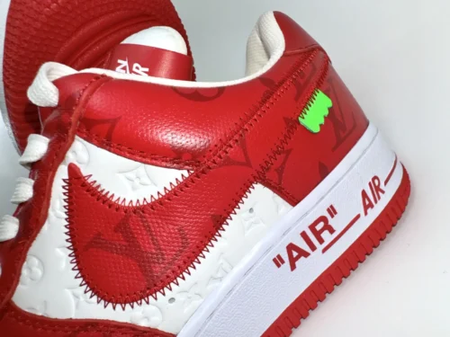 Nike Air Force 1 Red x Louis Vuitton "Virgil" - Image 4