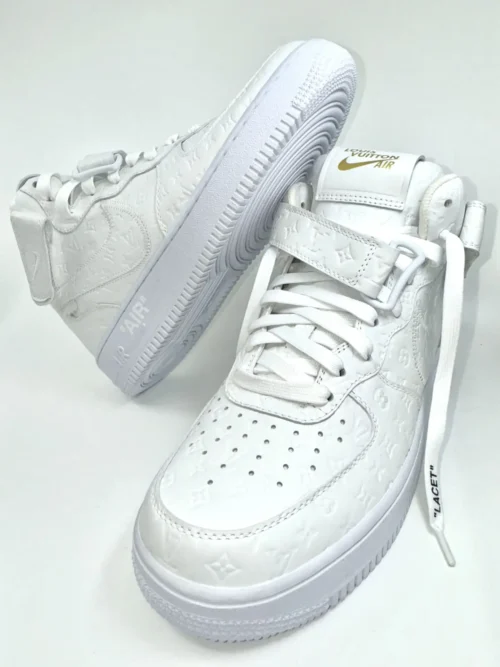 Nike Air Force 1 Mid White x Louis Vuitton "Virgil" - Image 2