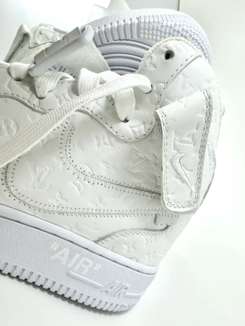 Nike Air Force 1 Mid White x Louis Vuitton "Virgil" - Image 4