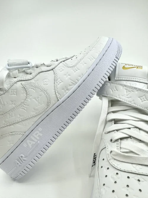 Nike Air Force 1 Mid White x Louis Vuitton "Virgil" - Image 3