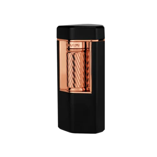 Xikar Cigar Lighter Meridian Triple Soft Flame Black & Rose Gold - Image 2