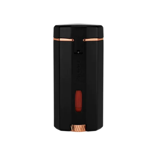 Xikar Cigar Lighter Meridian Triple Soft Flame Black & Rose Gold - Image 3