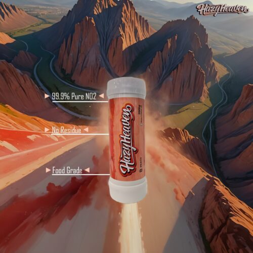 Hazy Heaven Cream Chargers 3.3L 2000g - Peach - Image 3