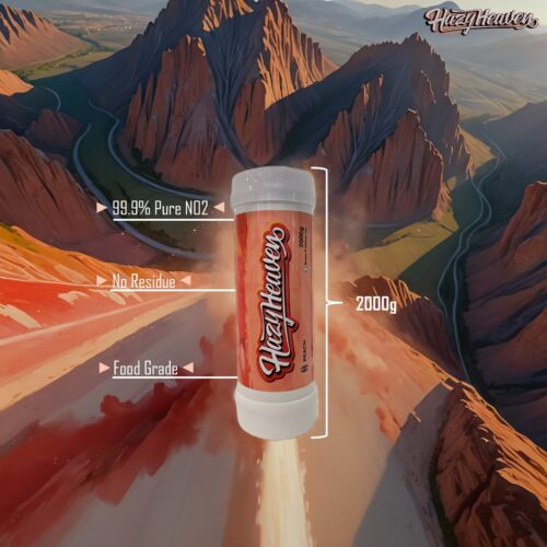 Hazy Heaven Cream Chargers 3.3L 2000g - Peach - Image 5