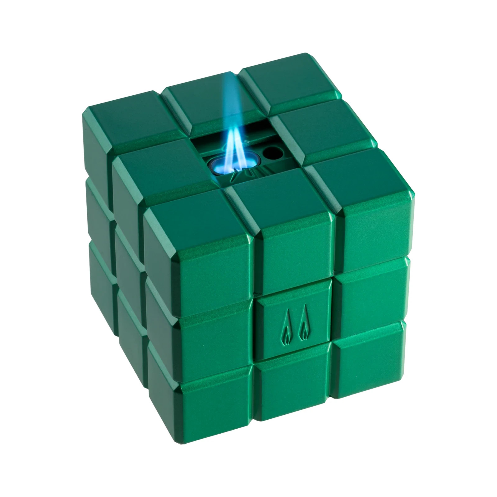 Colibri Cigar Torch Lighter Heritage 2 in 1 Cube Desk Green