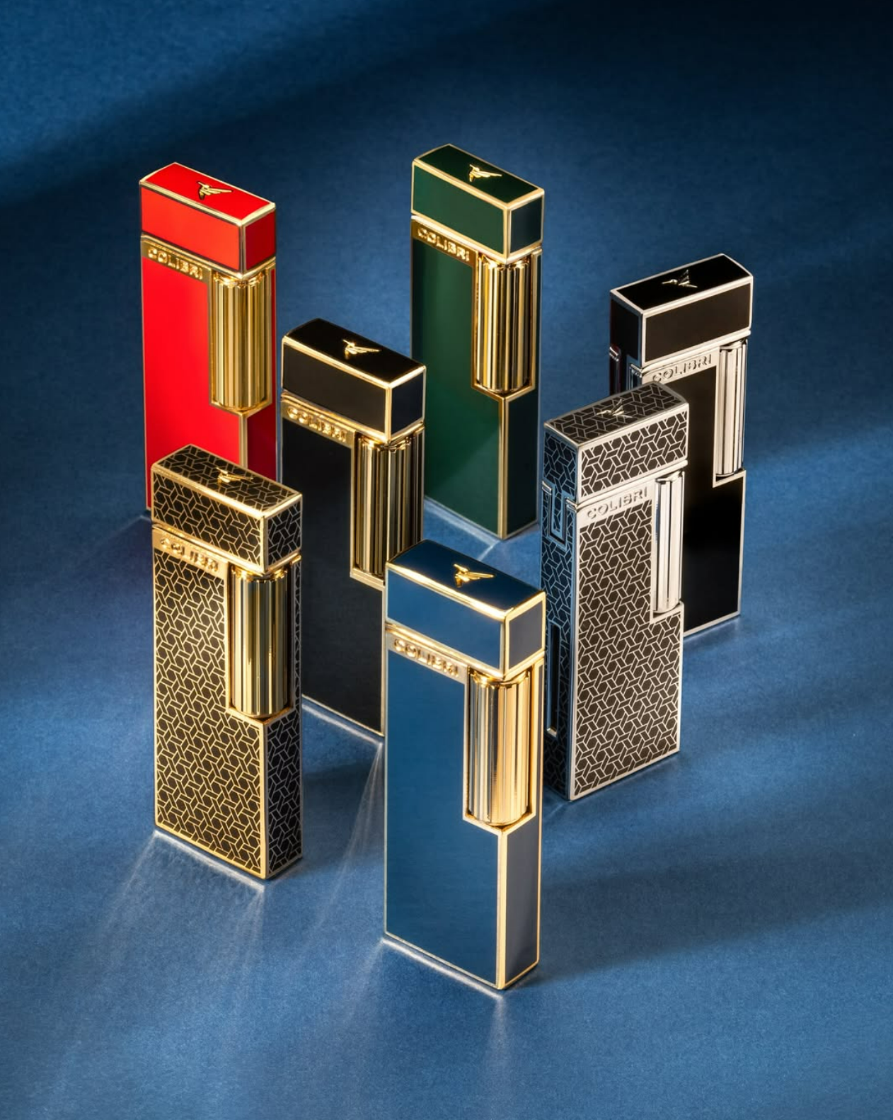 Colibri Cigar Lighter Continental Navy Gold - Image 3