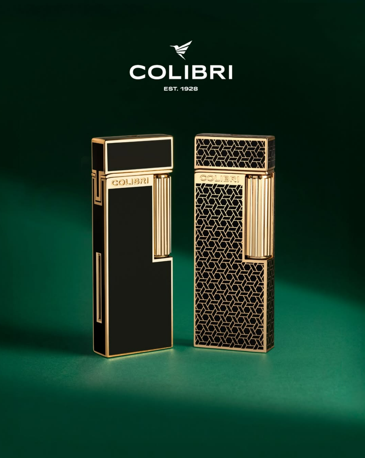 Colibri Cigar Lighter Continental Navy Gold - Image 4