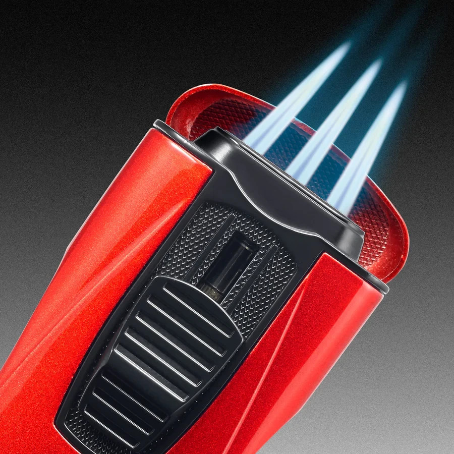 Colibri Cigar Lighter Monaco Triple Jet Lighter Metallic Charcoal