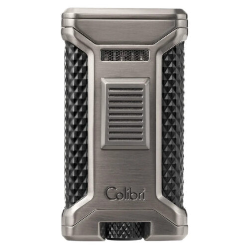 Colibri Cigar Lighter Ascari Triple Jet Lighter Gunmetal Black + Punch Cutter