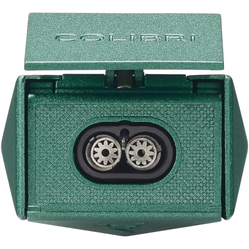Colibri Quasar II Double-Flame Lighter With Punch, Green - Image 8