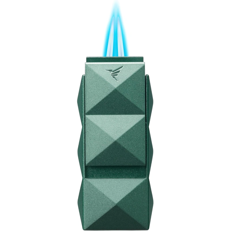 Colibri Quasar II Double-Flame Lighter With Punch, Green - Image 3