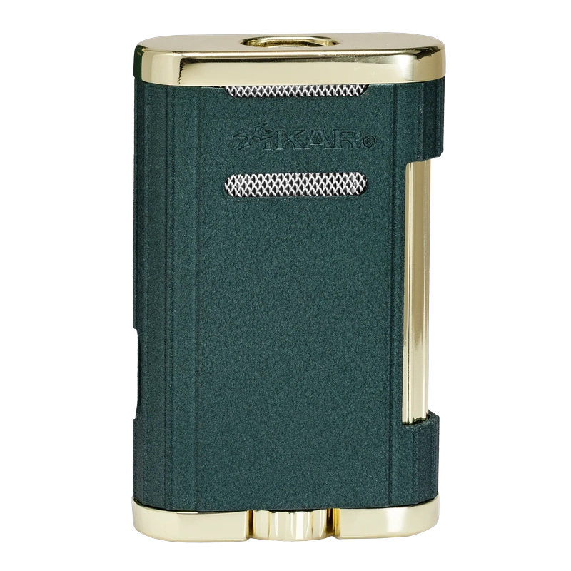 Xikar Allume 3 Triple Jets Table Lighter Green Gold