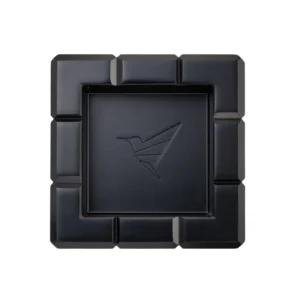 Colibri Heritage Cube Ashtray Black AT125T1, top view with four cigar rests